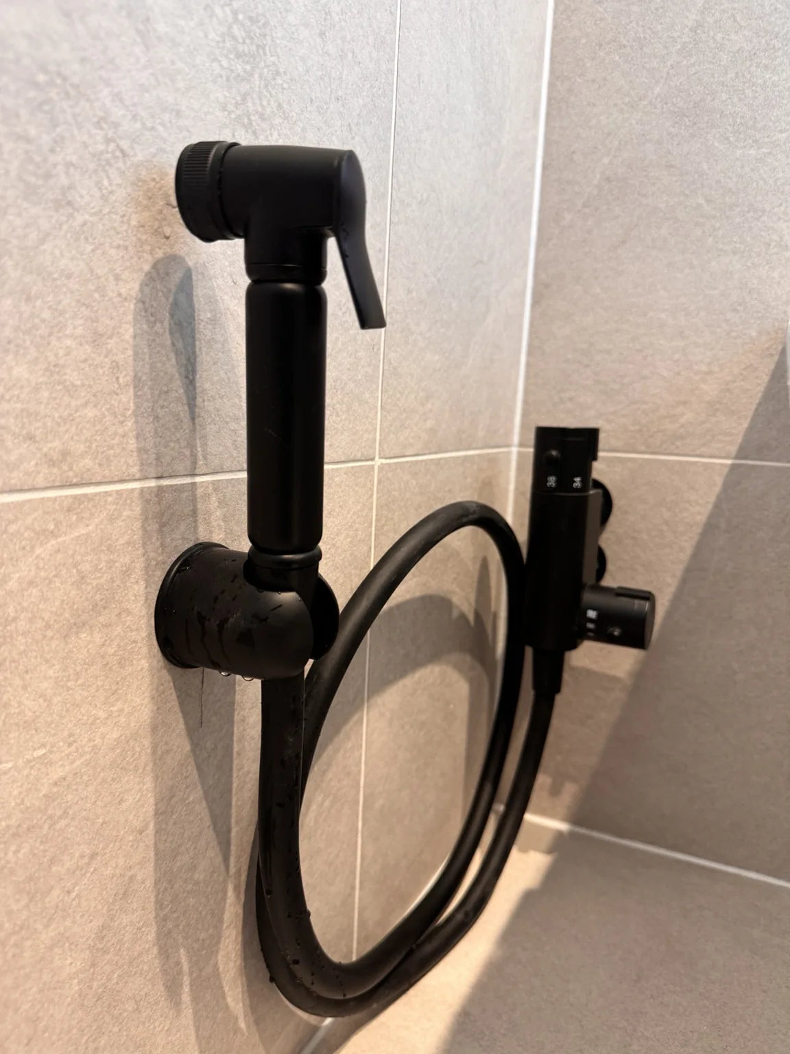 Thermostatic bidet shower fitted at the client’s request